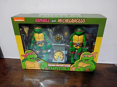 Buy NECA TMNT Raphael And Michelangelo 2 PK Teenage Mutant Ninja Turtles Brand New • 139.99£