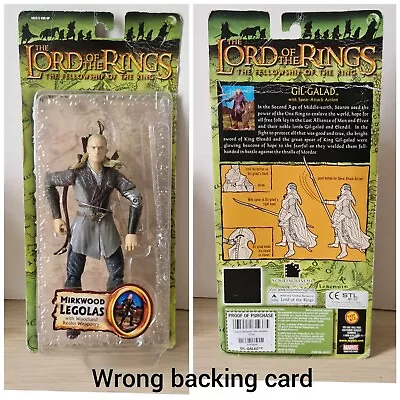 Buy Packaging Error NISB Mirkwood Legolas Figure Lord Of The Rings Fellowship Toybiz • 19.99£