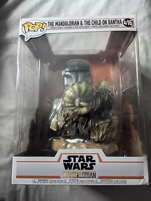 Buy Funko Pop! The Mandalorian And The Child On Bantha 416 Star Wars The Mandalorian • 20£