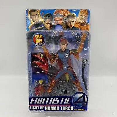 Buy Rare Toybiz Fantastic 4 Movie Light Up Human Torch Action Figure *BNIB* • 22.99£