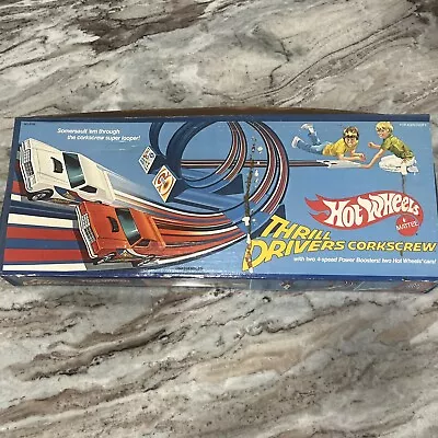 Buy Hot Wheels Thrill Drivers Corkscrew Race Box And Track 1977 • 41.93£