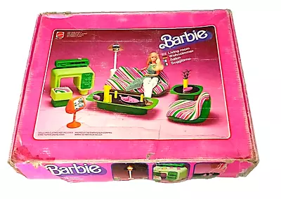 Buy 1977 BARBIE LIVING ROOM STAY Mattel Playset W/ Box Used Rare • 101.17£