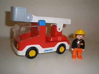 Buy Playmobil 123 Fire Engine With Turntable Ladder & Fireman Figure. • 8.50£