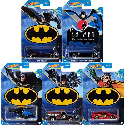 Buy DC Hot Wheels Batman Blockbuster Character Diecast Cars - Set Of X5 • 13.40£
