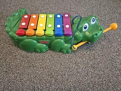 Buy Retro Vintage Fisher Price Crocodile Xylophone Musical Learning Toy • 9.99£