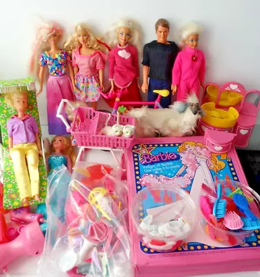Buy Barbie Collection Bundle Dolls Accessories Case Vintage Mattel Lot • 10.54£