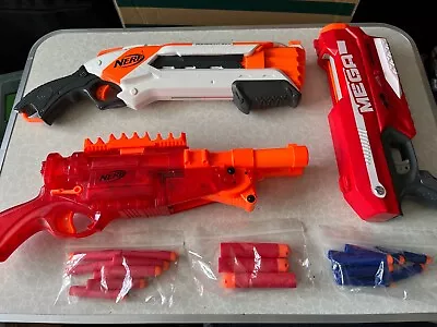 Buy NERF Lot N-strike Elite Rough Cut, Elite Mega Magnus, Blaster Barrel Break IX-2 • 30£