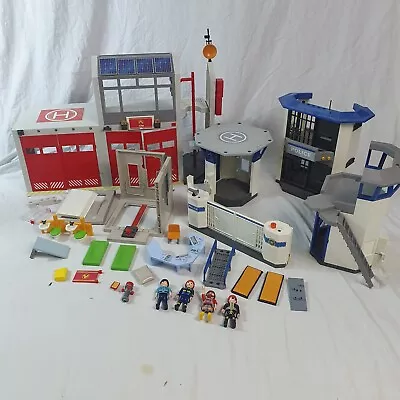 Buy Playmobil 9462 Fire Station & Police HQ Prison 6919 Missing Parts Playset Bundle • 29.99£