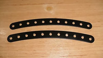 Buy Meccano Two Standard Curved Strip 11 Hole Matt Black Metal Part A189 Used • 2.50£