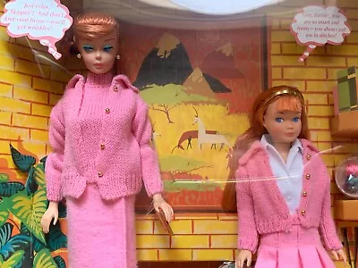 Buy Repro Barbie And Skipper In Knitting Pretty Set • 210.76£