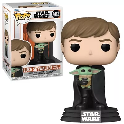 Buy Funko POP Star Wars Luke Skywalker & Grogu The Mandalorian #482 Vinyl Figure New • 15.99£