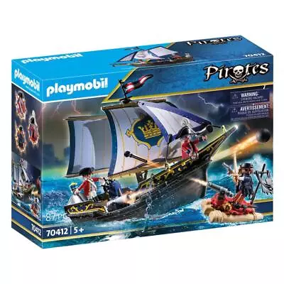 PLAYMOBIL Boat Pirate Corsair 84 Parts Boat Of Pirates And Figurines 5810