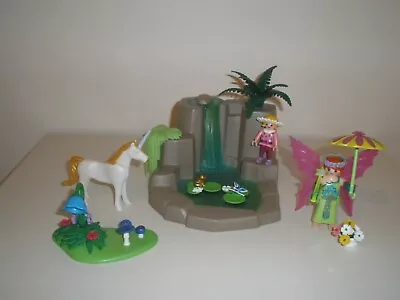 Buy Playmobil Magical Fairy Land - Waterfall With Girl Elf, Unicorn & Golden Frog. • 10£