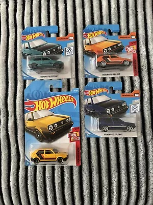 Buy 4 X Hot Wheels Mainlines Vw Golf Volkswagen Mk2 Bundle Job Lot Short & Long Card • 17£