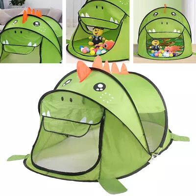 Buy UK Dream Tents Kids Dinosaur House Foldable Pop Up Bed Tent Indoor Baby Toy Gift • 15.89£