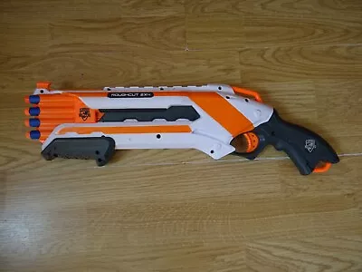 Buy NERF Orange & White ROUGHCUT 2X4 Missile Firing Toy Gun 18.5 Ins Long • 2.99£