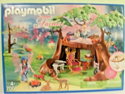 Buy Playmobil Fairies Forest Fairy House 70001 New & Original Packaging Fairy Elf Forest Tree House Forest Animals • 81.61£