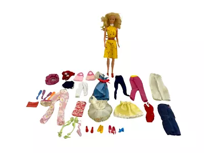 Buy My First Barbie Doll With Yellow Dress And Extra Clothing And Accessories • 24.99£