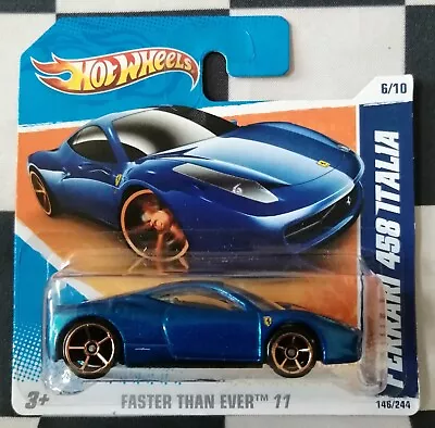 Buy 2011 Hot Wheels Ferrari 458 Italia Fast Than Ever Short Card 146/244  See Pics  • 14.95£