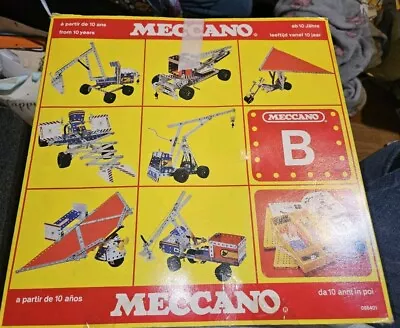 Buy 1982 Meccano Set B Vintage Collectible Incomplete Excellent Condition For Spares • 10£