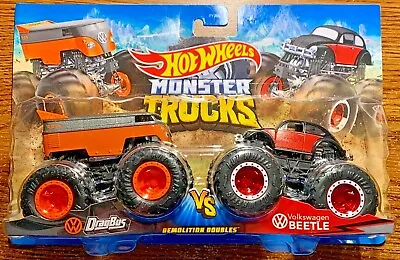 Buy Hot Wheels 2022 Monster Trucks Demolition Doubles DragBus - VW #HDG14 1:64 Scale • 12.11£