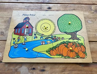 Buy Vintage Retro 50-70s Fisher Price 522E Peg Puzzle Childs Ages 2-5 Wooden Kitsch • 6.99£