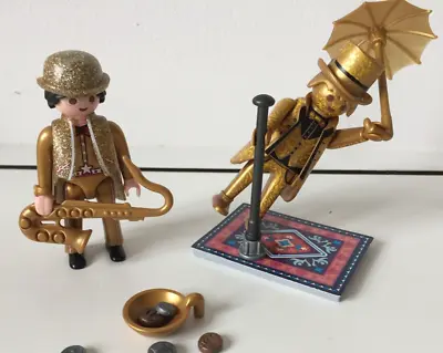 Buy Playmobil Victorian Mansion Style Pair Gold Street Entertainers Frock Coats Hats • 12.50£