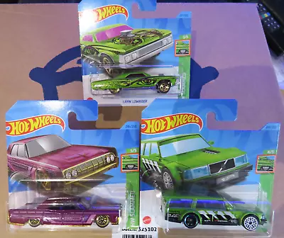 Buy 3x 2023 Hot Wheels Volvo 240 Drift Wagon 64 Lincoln Continental Layin' Lowrider • 9£