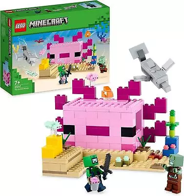 Buy LEGO Minecraft The Axolotl House 21247 Buildable Construction Set • 23.49£