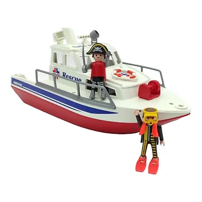 Buy Playmobil Coastal Rescue Boat Life Boat 3941 + 2 Figures Play Set Ariane 1999 • 22.95£