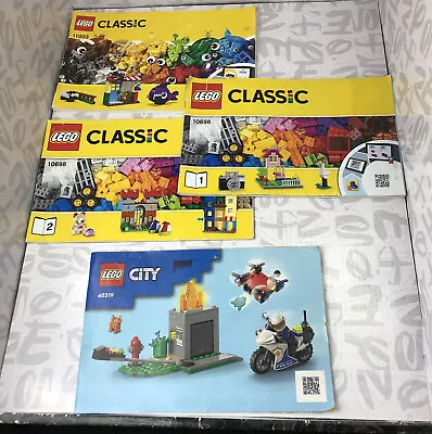 Buy 4 X LEGO Instructions Books Manuals Only 11003 10698 X 2 60319 • 3.99£