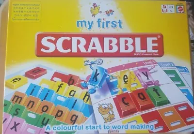 Buy My First Scrabble By Mattel Great Word Making Educational Game Complete Boxed • 11.69£