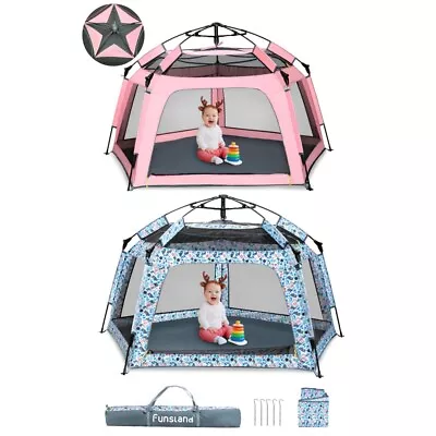 Buy Kids Pop Up Play Tent Girl Pink Fairy Princess &Blue Hero Boys Childrens House • 82.99£