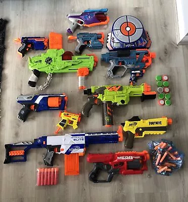 Buy NERF Gun / Blaster Bundle 12 Blasters, 80 Darts & Digital Target Nerf Bundle • 24.99£