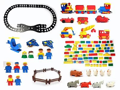 Buy 2.5kg LEGO DUPLO Train Tracks Engine Figures Bricks Cars Trucks Animals • 20£