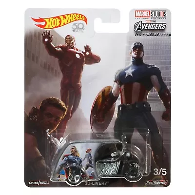 Buy Hot Wheels 1/64 Marvel Studios Concept Art Series Avengers 3/5 3D-Livery FKY36 • 7.99£