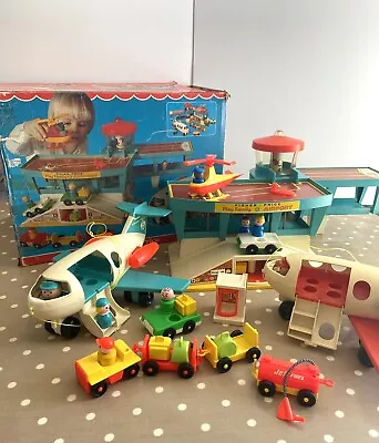 Buy Vintage Fisher Price Airport 996 Complete And In Vgc. Original Box + Extra Plane • 40£