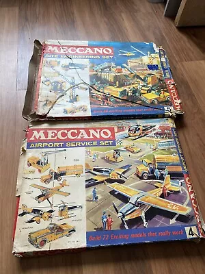 Buy 2 X Vintage Meccano Airport Service Set 5 And Site Engineering Set 4 • 3.99£