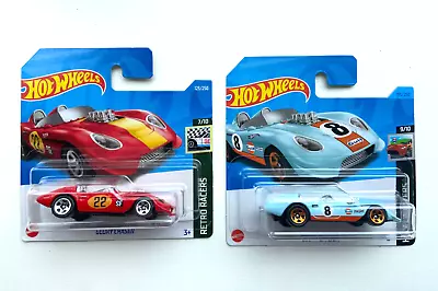 Buy Hot Wheels Glory Chaser (Gulf) HW RoadstersShort Card Red & Bluex 2 • 8£