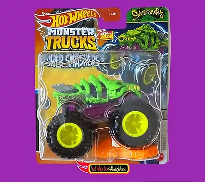 Buy Hot Wheels MONSTER TRUCKS SKELESAURUS POWER SMASHERS NEW FOR 2024 G CASE • 8.99£