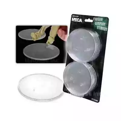 Buy NECA 10x Action Figure Display Stands Clear  For Most 6-8  Plastic 3.5  Round • 12.99£