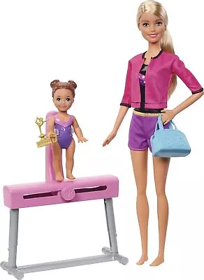 Buy Barbie Gymnastics Coach Dolls & Playset • 52.99£