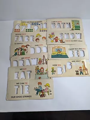 Buy Fisher Price School Days Desk Vintage Toy 1970's Card Inserts • 12£