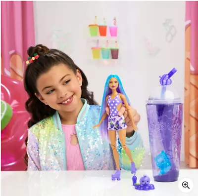 Buy Barbie Pop Reveal Fruit Series - Grape Fizz Scented Doll & Surprises Toyset New • 28.99£