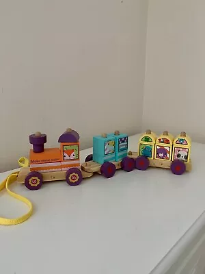 Buy Quality Fisher Price Pull Along Wooden Train Stackable Blocks • 7.99£