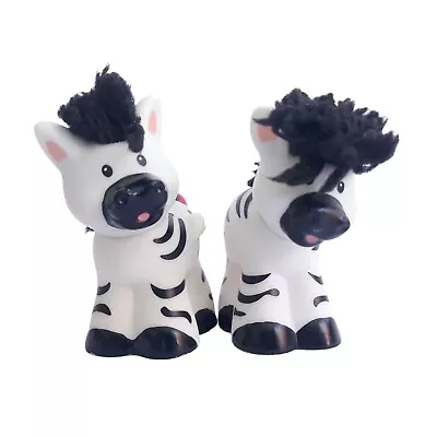 Buy 2x Fisher Price Little People Zebras With Touchy Feely Hair • 7.99£