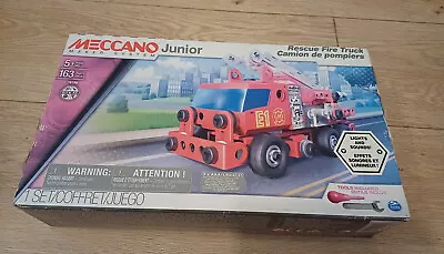 Buy Meccano Junior Rescue Fire Engine Truck Building Set 5+ Years 16108 NEW • 19.99£