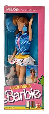Buy Vintage 1987 California Dream Midge Barbie Doll / Mattel 4442, Original Packaging / Stains • 141.53£