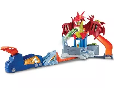 Buy Hot Wheels Dragon Blast Play Set With Launcher For Heroic Action • 34.99£