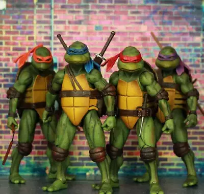 Buy Ninja Turtles 1990 Movie 7  NECA TMNT Teenage Movable Toys Mutant Action Figure • 15.49£